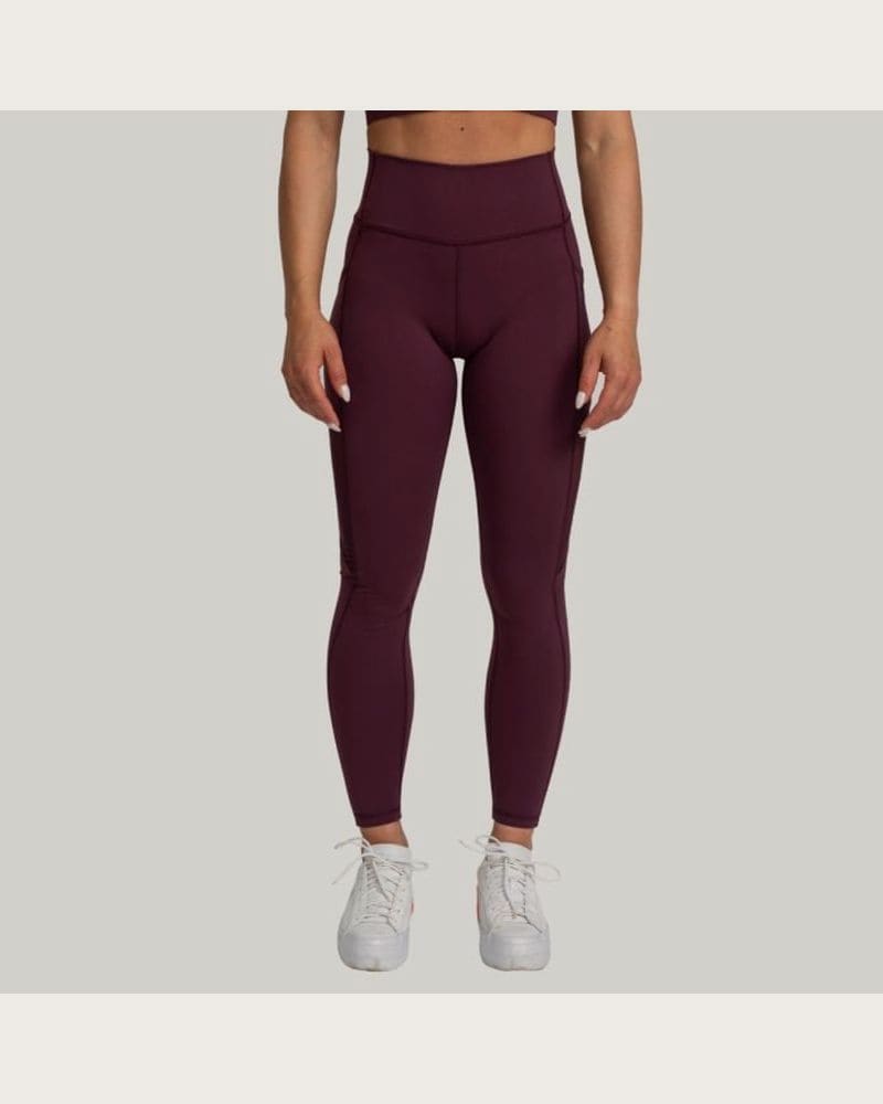 GymBeam Dámske legíny Mesh Panel Eggplant XLXL