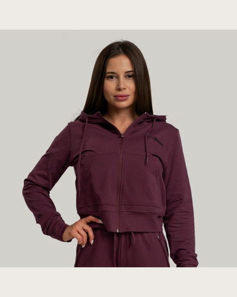 GymBeam Dámska mikina Zip-up TRN Eggplant MM