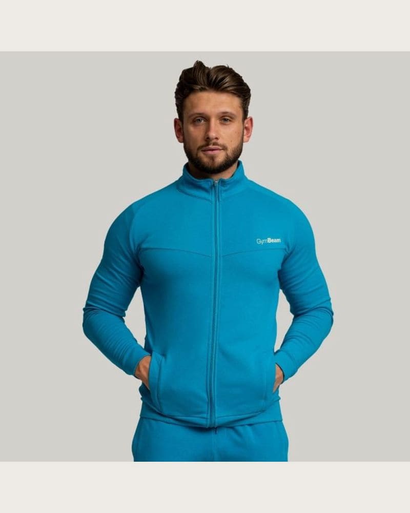 GymBeam Mikina so zipsom Limitless Aquamarine XXXLXXXL