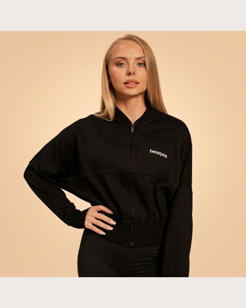 BeastPink Dámska mikina Zip-Up Bliss Black MM