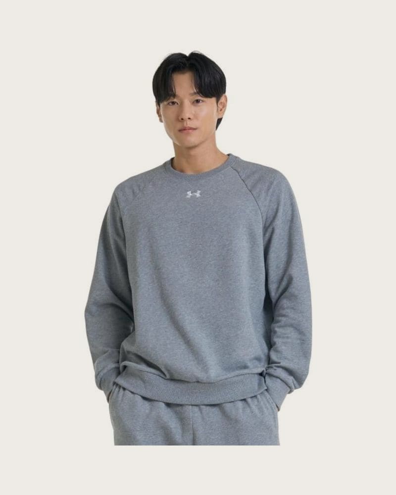 Under Armour Mikina UA Rival Fleece Crew Grey MM