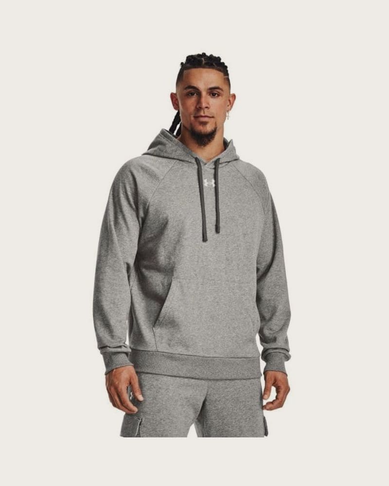 Under Armour Mikina UA Rival Fleece Hoodie Grey XXLXXL