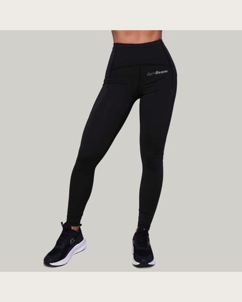 GymBeam Dámske bežecké legíny Pulse Black SS