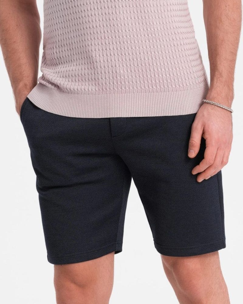 Granátové chinos kraťasy – fotka 4
