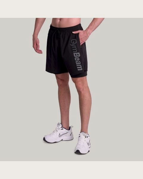 GymBeam Šortky 2in1 Essence Black XL