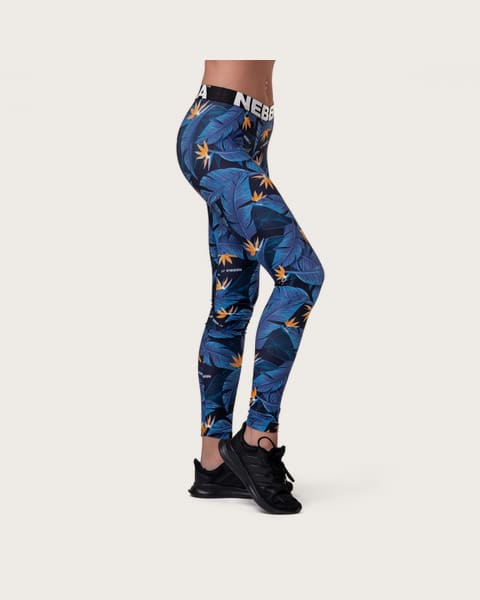 NEBBIA Dámske legíny Mid Waist Ocean Power Blue XS
