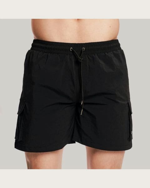 GymBeam Pánske plavecké šortky Cargo Black S