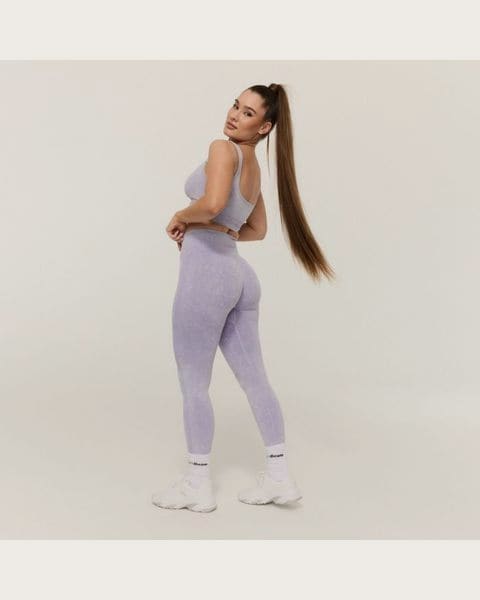 GymBeam Dámske bezšvové legíny Lift Violet S