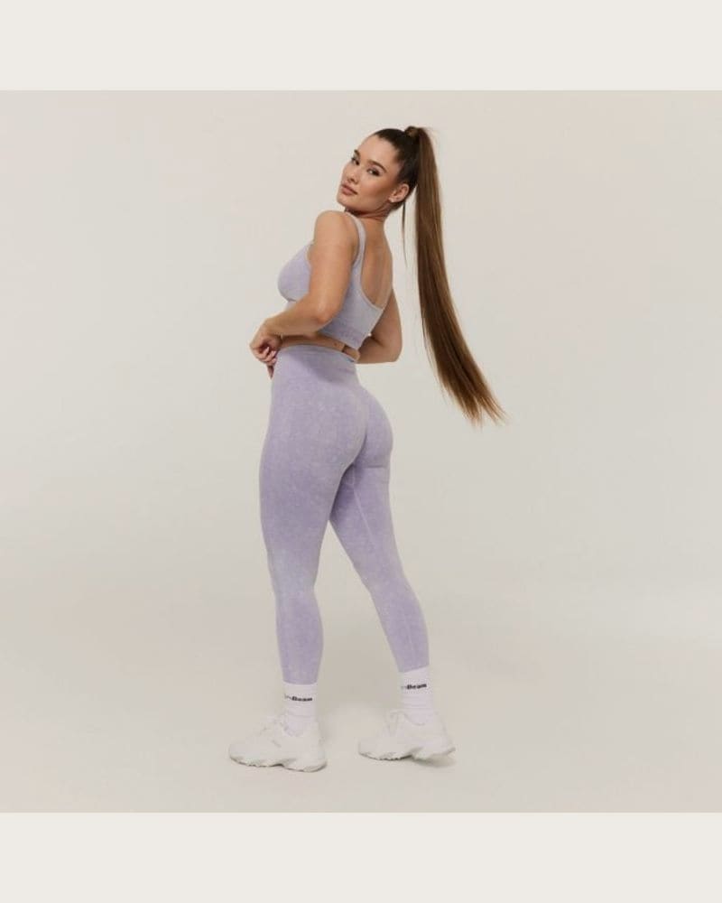GymBeam Dámske bezšvové legíny Lift Violet S