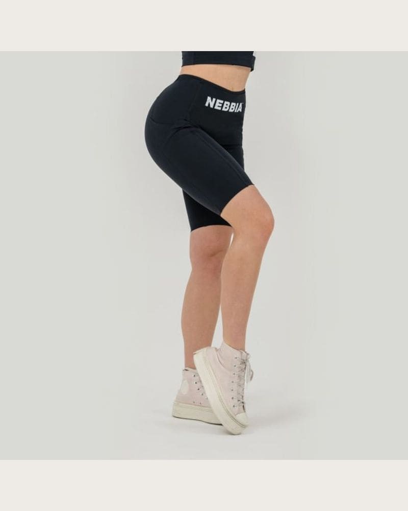 NEBBIA Dámske šortky Biker High Waist Gym Therapy Black XSXS