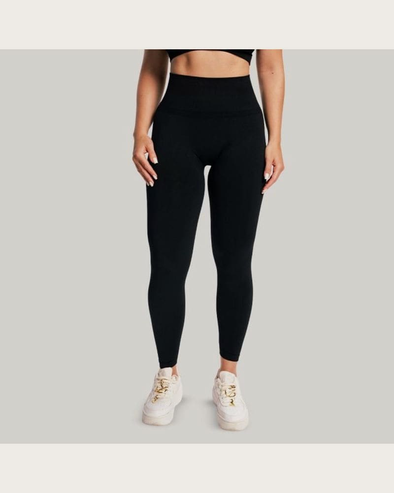 GymBeam Dámske bezšvové legíny Sculpt Black S