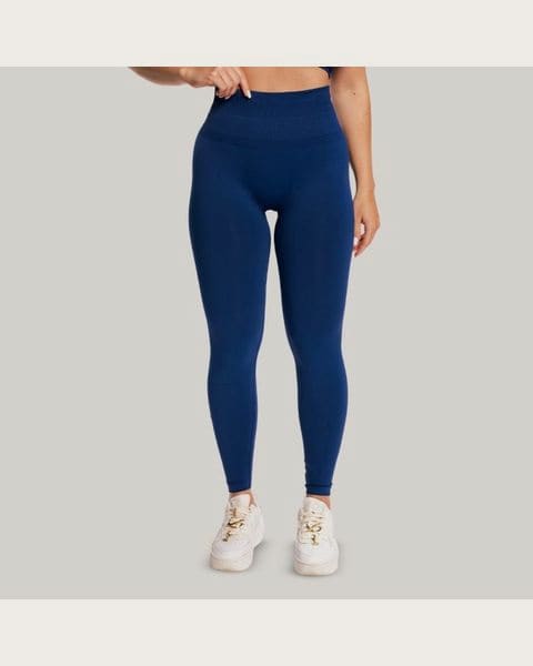 GymBeam Dámske bezšvové legíny Sculpt Navy S