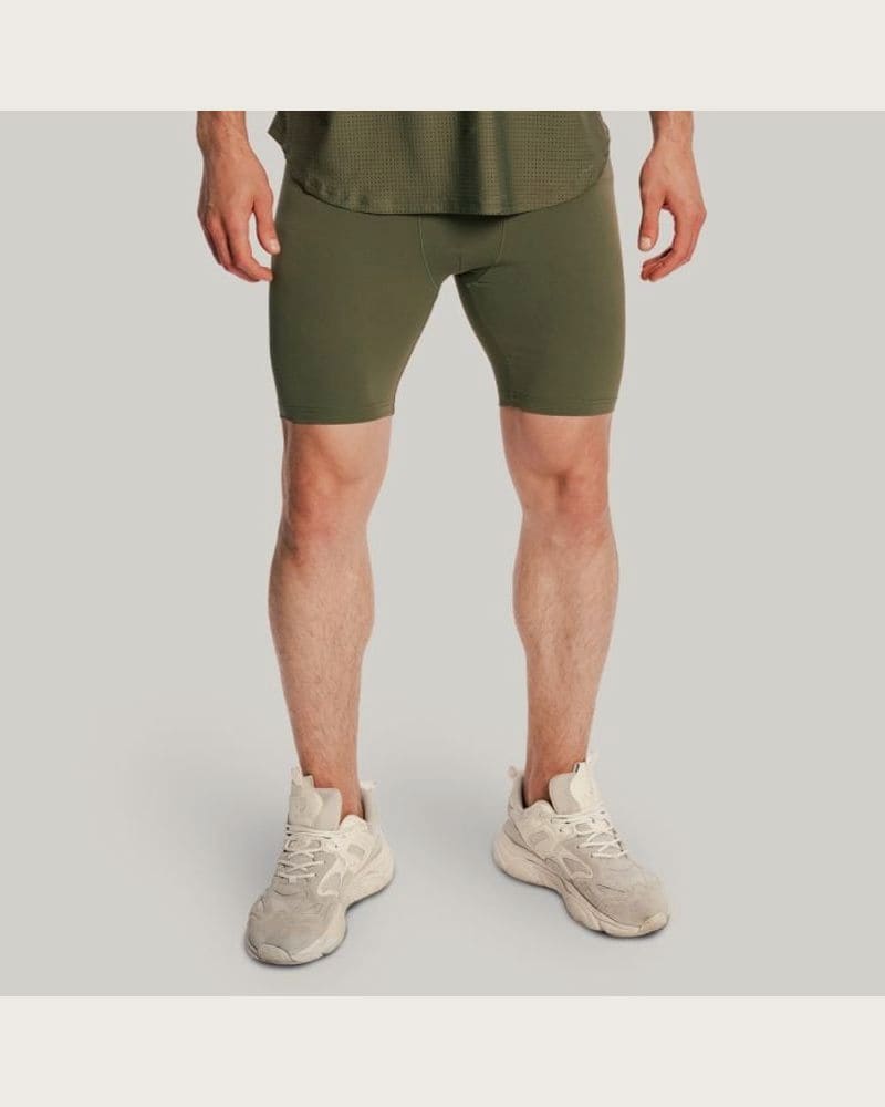 GymBeam Pánske šortky Combat Olive Grey S