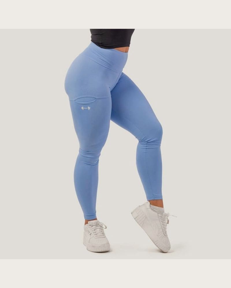 NEBBIA Dámske legíny Active High Waist Smart Pocket Light Blue XS