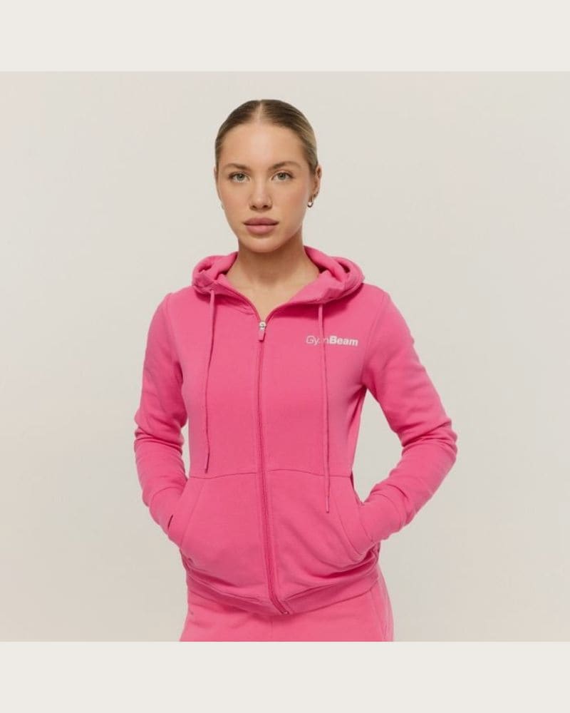 GymBeam Dámska mikina so zipsom Limitless Dragonfruit L
