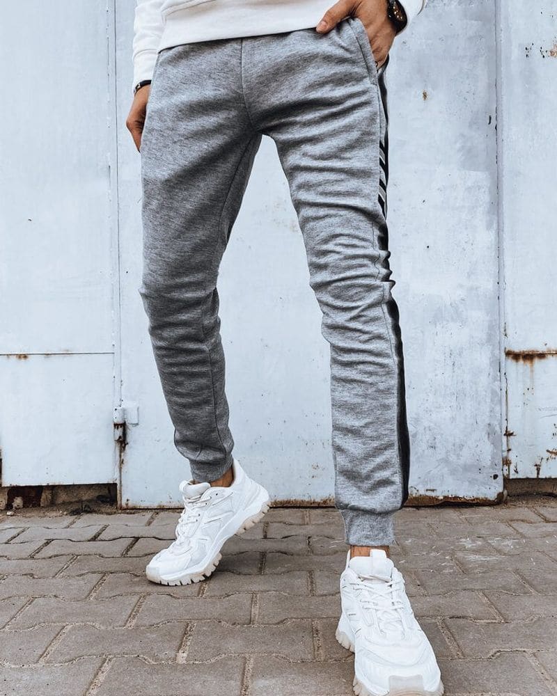 Pohodlné šedé trendy tepláky – fotka 5