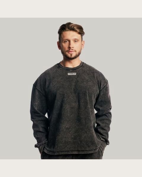 GymBeam Mikina Aura Jumper Washed Black S