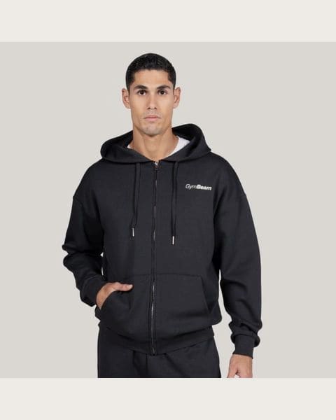 GymBeam Mikina so zipsom Relay Black S