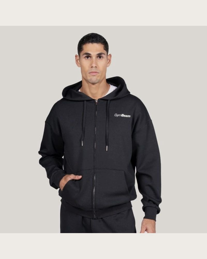 GymBeam Mikina so zipsom Relay Black S