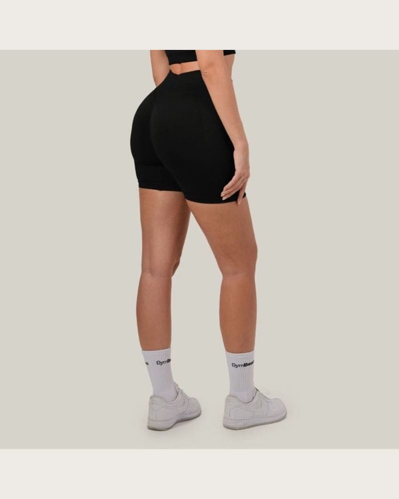 GymBeam Dámske bezšvové šortky NEO Black XS