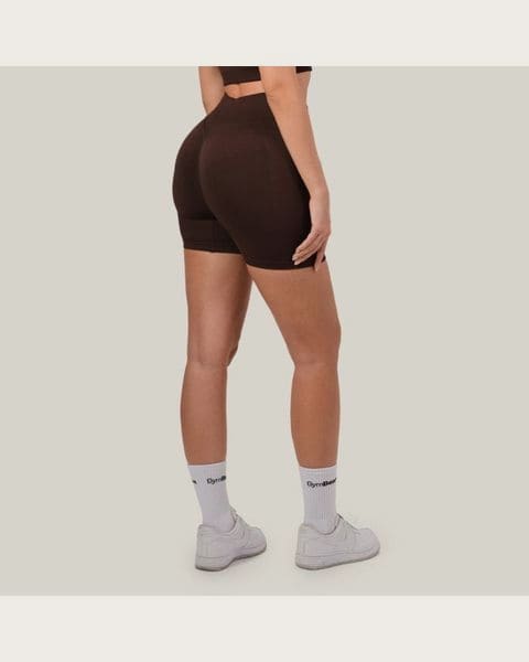 GymBeam Dámske bezšvové šortky NEO Mocha XS
