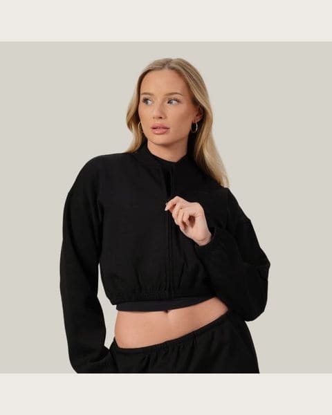 GymBeam Dámska mikina Zip-Up NEO Black XS