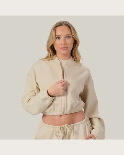 GymBeam Dámska mikina Zip-Up NEO Almond XS