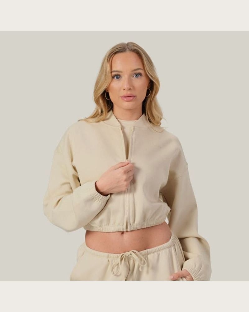 GymBeam Dámska mikina Zip-Up NEO Almond XS