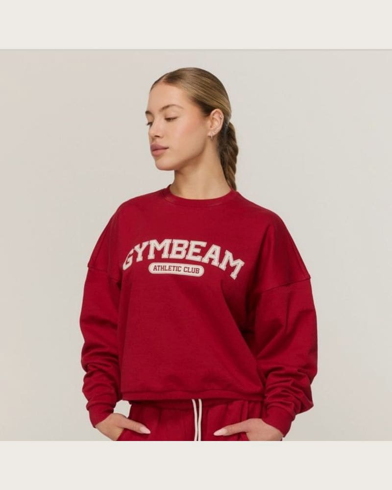 GymBeam Dámska mikina Varsity Red XS