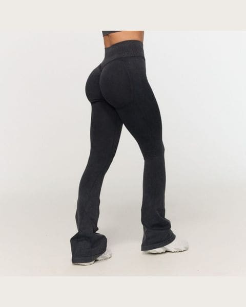 GymBeam Dámske bezšvové nohavice Fierce Dark Grey XS