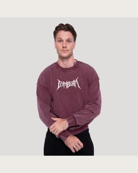 GymBeam Mikina Spike Burgundy S