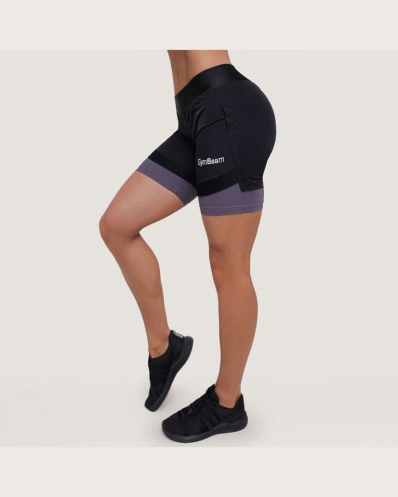 GymBeam Dámske Šortky 2in1 Black Grey XS