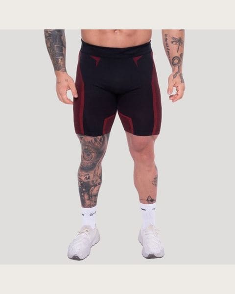 GymBeam Bezšvové šortky OG1 Black/Red S