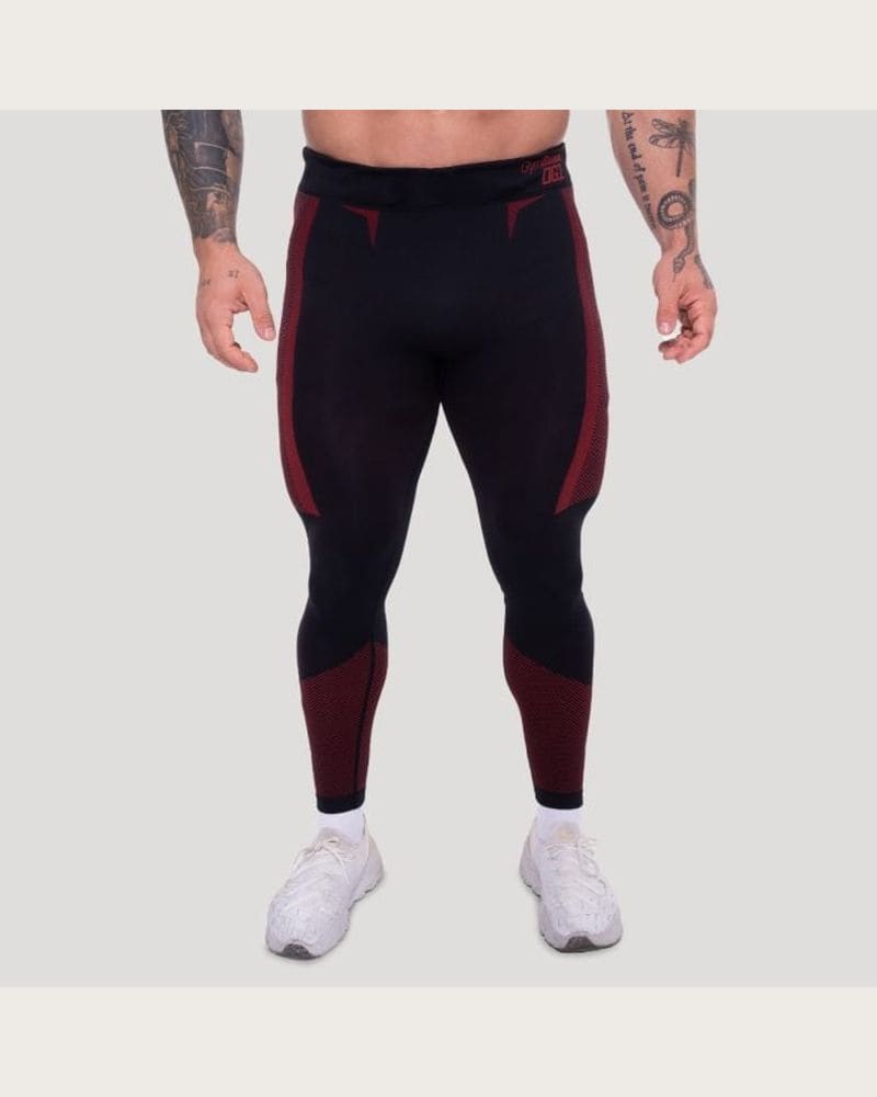 GymBeam Bezšvové legíny OG1 Black/Red M