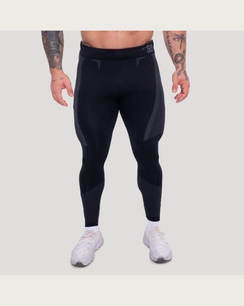 GymBeam Bezšvové legíny OG1 Black/Grey L