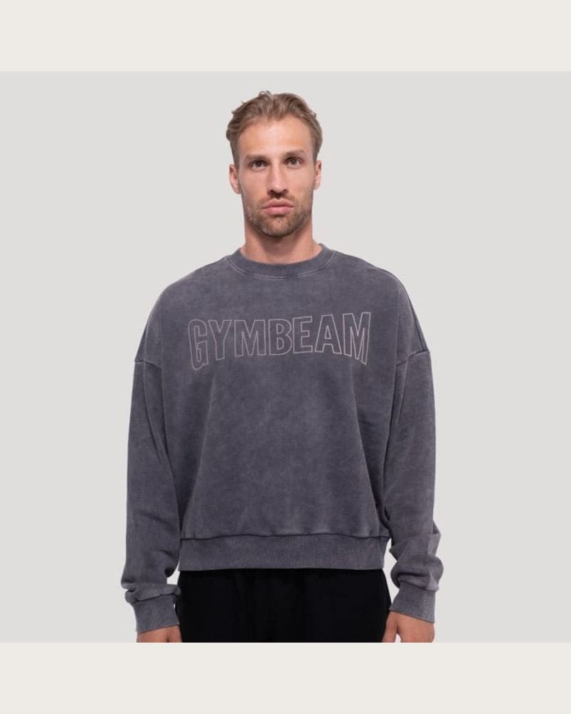 GymBeam Mikina Persistence Washed Gray S