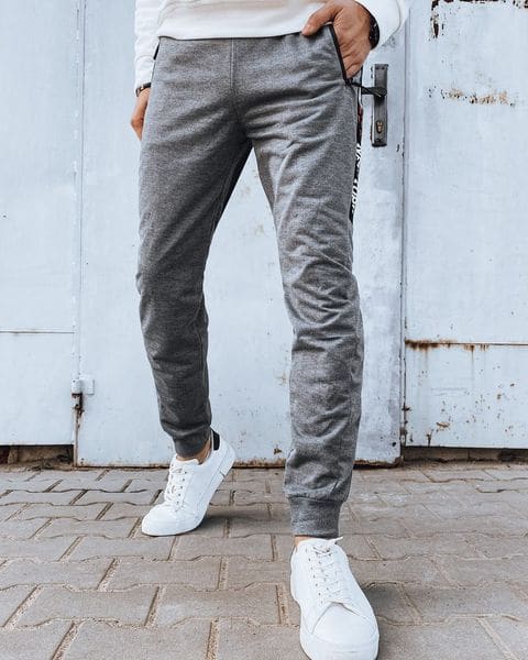 Trendy šedé pohodlné tepláky