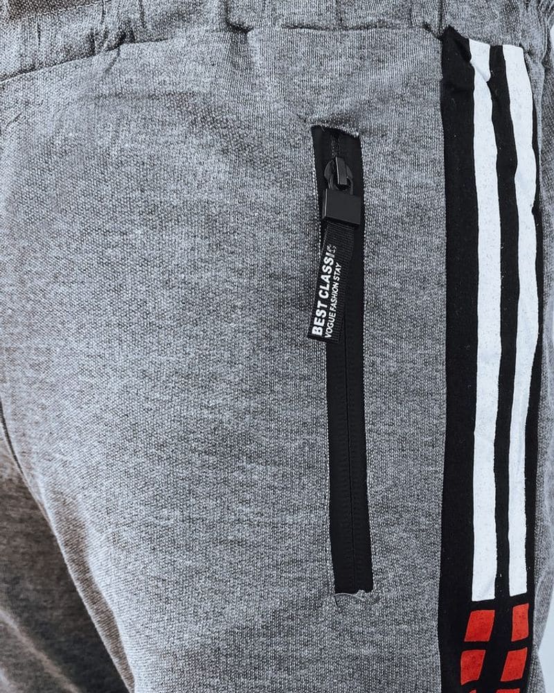 Trendy šedé pohodlné tepláky – fotka 3