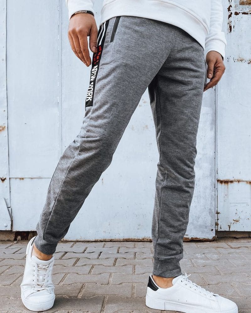 Trendy šedé pohodlné tepláky – fotka 4