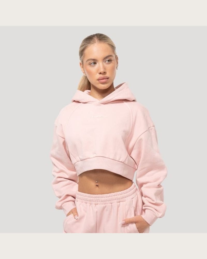 GymBeam Dámska mikina Cropped Mochi Pink XL