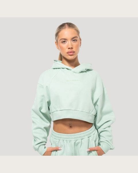 GymBeam Dámska mikina Cropped Mochi Green S