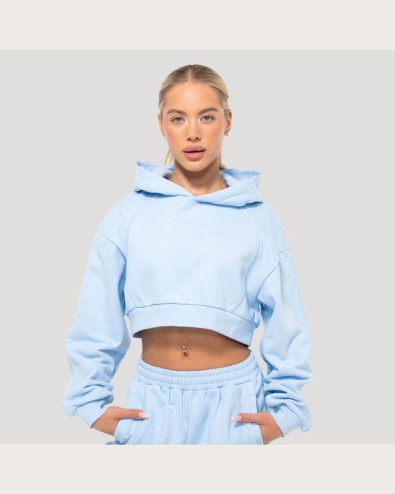 GymBeam Dámska mikina Cropped Mochi Blue M