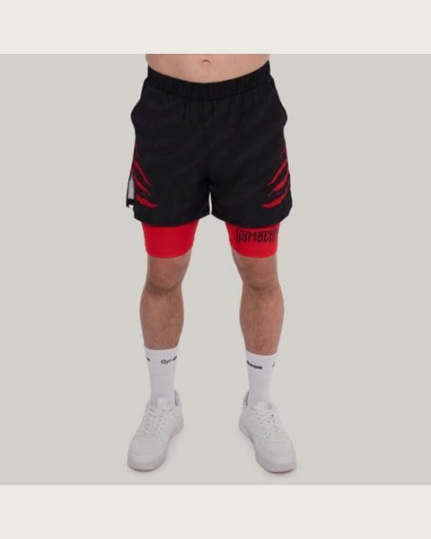 GymBeam 2in1 šortky Grind Black S