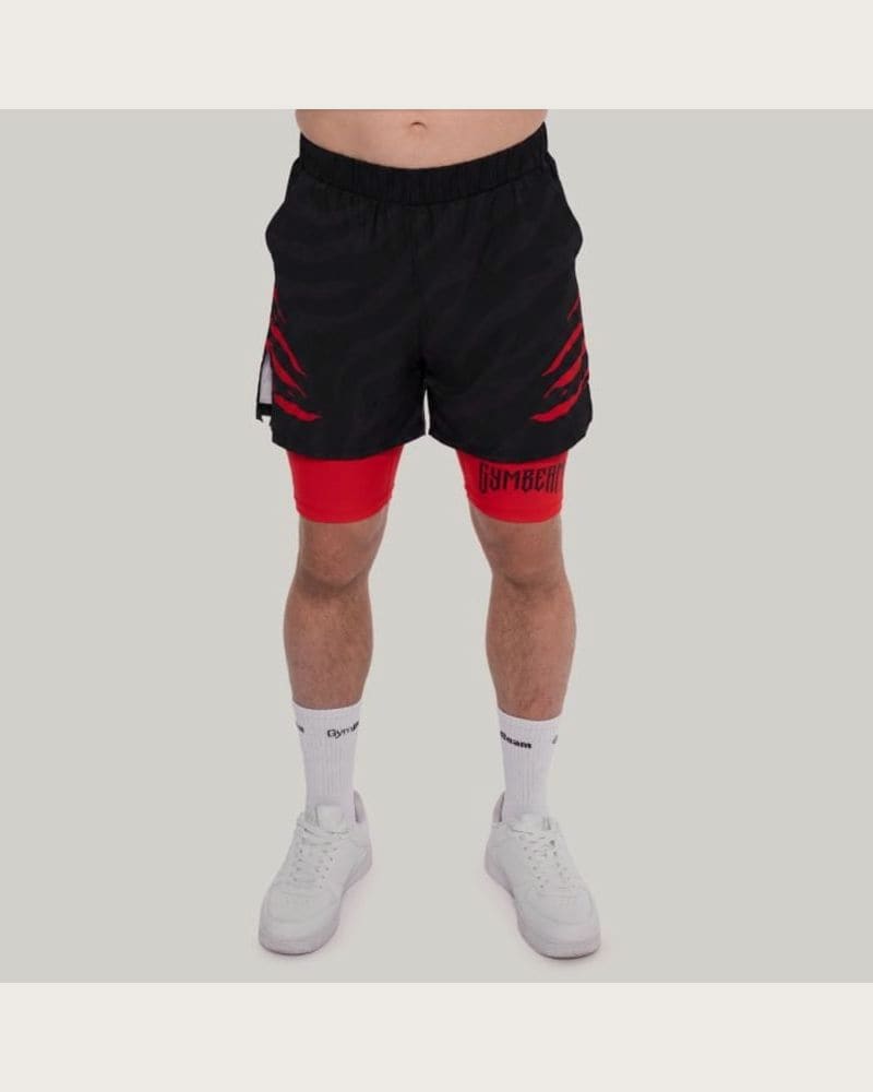 GymBeam 2in1 šortky Grind Black S