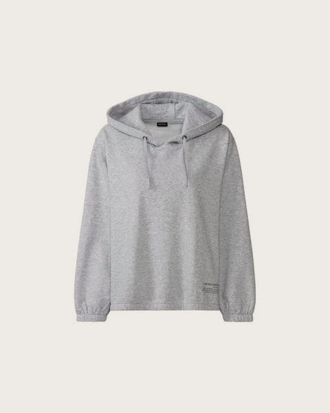 ESMARA® Dámska mikina s kapucňou a šnúrkou. (sivá, XL (48/50))
