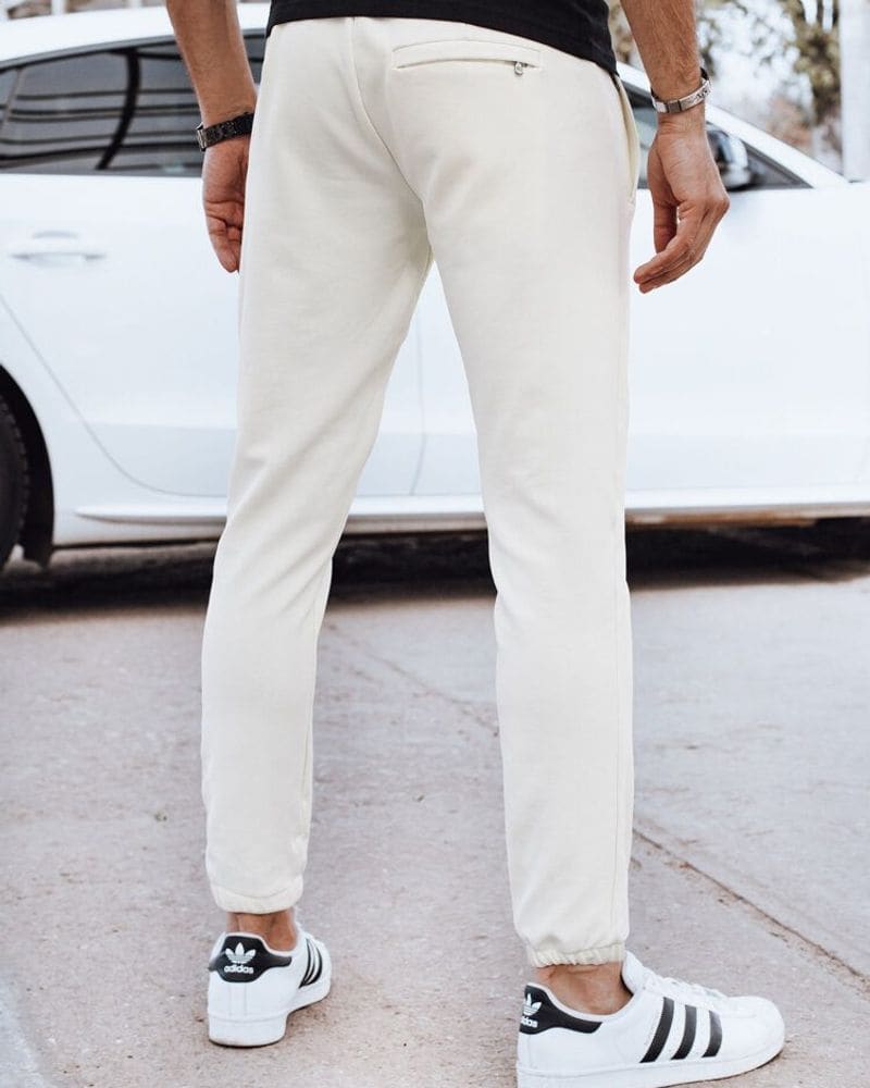 Elegantné ecru joggery – fotka 2