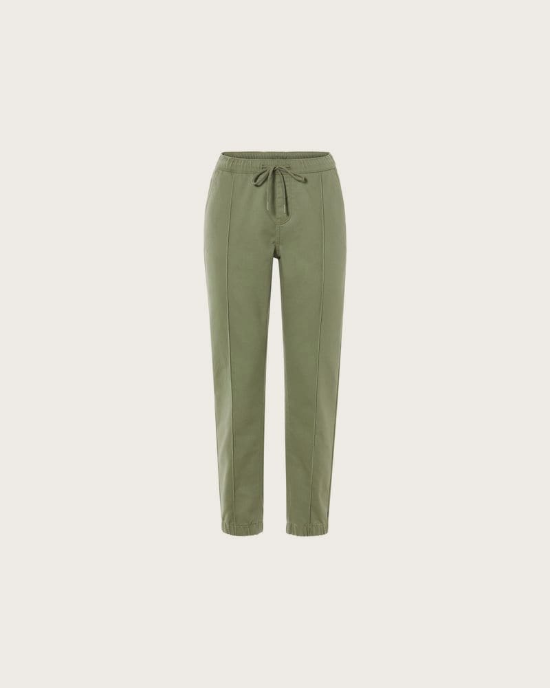 ESMARA® Dámske denimové joggery, Relaxed Fit, normálna výška pásu. (zelená, 40)
