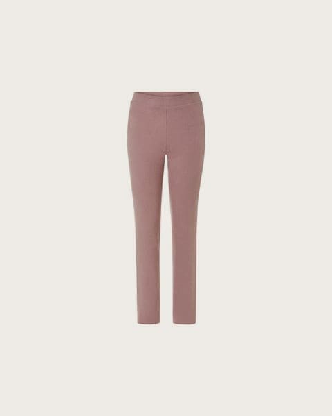 ESMARA® Dámske tepláky na doma v jemnej pletenej kvalite. (Slim Fit, bledoružová, XS (32/34))