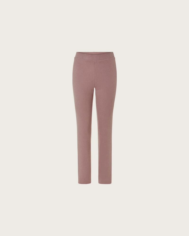 ESMARA® Dámske tepláky na doma v jemnej pletenej kvalite. (Slim Fit, bledoružová, XS (32/34))