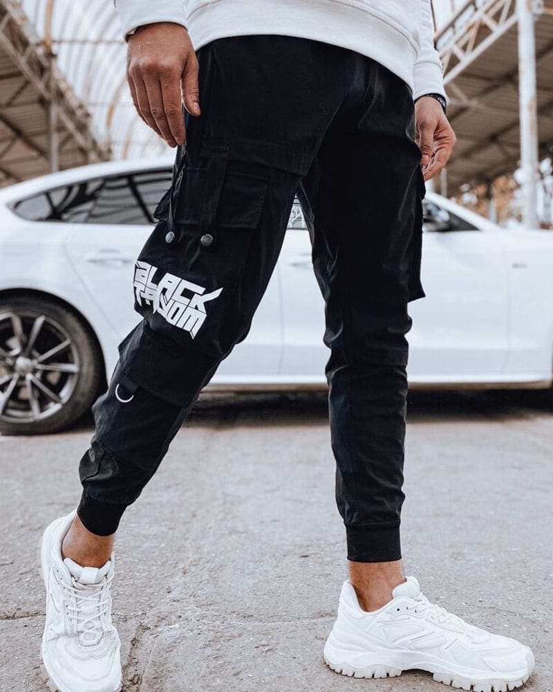 Čierne pánske kapsáčové joggery